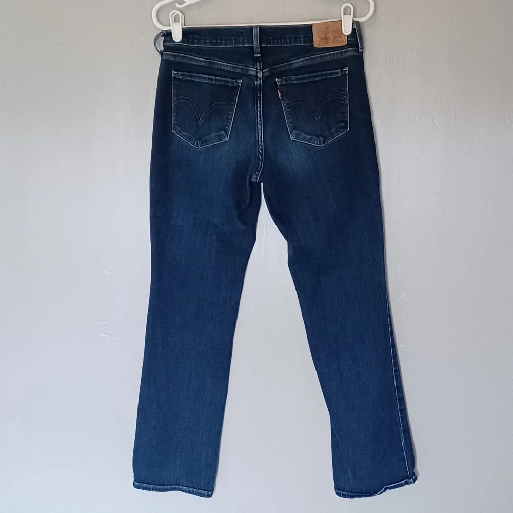 Levi's Jeans Womens 6 Blue 505 Straight Leg Dark Wash Stretch Denim S111-06